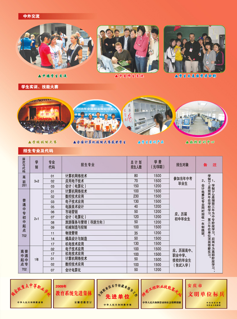 2010年安徽理工学校招生简章